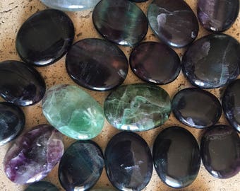 Fluorite Palm Stone, Touch Stone, Increases Concentration, Healing Stone, Healing Crystal, Spiritual Stone, Meditation, Tumbled stone