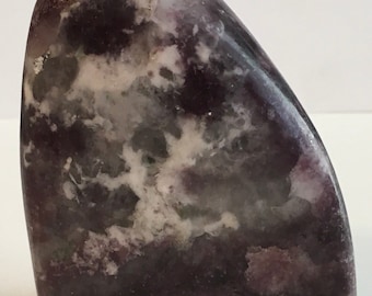 Lepidolite Beautiful Polished Stone with cut base for standing, Healing Stone,Healing Crystal, Chakra Stone, Spiritual Stone