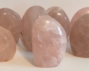 Rose Quartz Polished Standing Free Form, Healing crystals and stones, a stabilizing stone with high energy