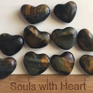 Blue Tiger&#39;s Eye Gemstone Heart,Small Exceptional Blue Tiger Eye Heart,  Healing Stone, Healing Crystals,Chakra Stone, Spiritual Stone