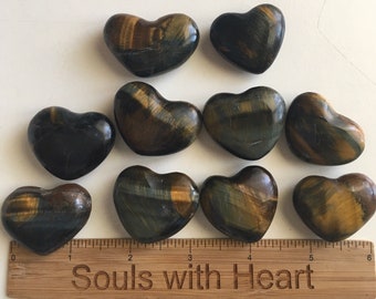 Blue Tiger's Eye Gemstone Heart,Small Exceptional Blue Tiger Eye Heart,  Healing Stone, Healing Crystals,Chakra Stone, Spiritual Stone