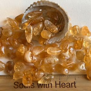 Citrine Premium Small Tumbled Stone, Positive Energy, Prosperity Stone, Healing Crystal, Healing Stone, Spiritual Stone image 1