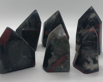 Polished Bloodstone Standing Free Form Point, Healing Stone, Healing Crystal, Chakra  Stone, Spiritual Stone