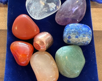 Chakra Premium Set, 7 Small Chakra Stones, Healing Stone, Healing Crystal, Spiritual Stone, Meditation, Tumbled stone
