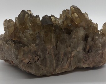Natural Large Natural Citrine Cascading Crystal Cluster From Lwena Congo, Promotes Positive Energy and Prosperity