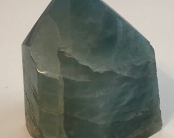 Aquamarine Premium Standing Polished Crystal Point,Aquamarine is a stone of courage, its calming energies reduce stress and quiet the mind.