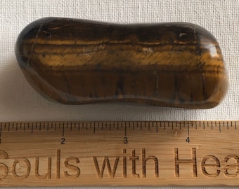 Tiger's Eye polished free from, Large Palm Stone, Healing crystals and stones, Chakra Stones, Spiritual Stone