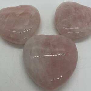 Large Rose Quartz Gemstone Heart, Flat Heart, 3&quot;,  Stone of Love, Healing Stone, Spiritual Stone, Meditation, Healing Crystal, Chakra Stone