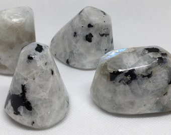 Rainbow Moonstone Palm Stone,  Stone of New Beginnings, Healing Crystal, Chakra Stone, Spiritual Stone