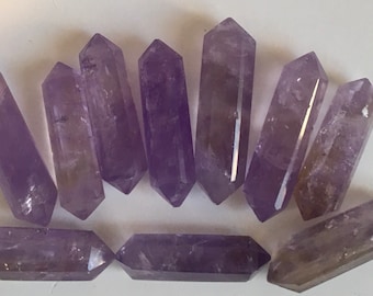 Amethyst polished double terminated crystal point,Healing Stone, Healing Crystal, Chakra  Stone, Spiritual Stone