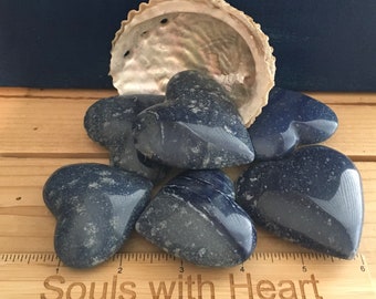 Blue Quartz Gemstone Heart, Healing Crystal, Healing Stone, Spiritual Stone