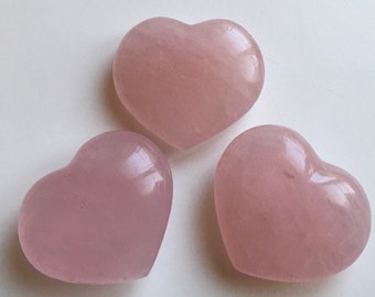 Rose Quartz Large Polished Gemstone Heart,Grade A, 60mm,Healing crystals and stones, Stone of Love Spiritual Stone, Meditation, Chakra Stone