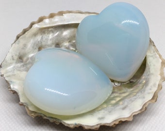 Opalite Puffy Heart, 45mm, Healing Stone, Healing Crystal, Spiritual Stone, Meditation