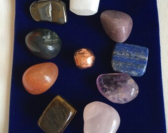 Chakra Premium Set,9 Small Chakra Stones, Healing Stone, Healing Crystal, Spiritual Stone, Meditation, Tumbled stone
