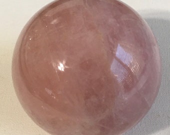 Rose Quartz Sphere, Exceptional Polished Star Rose Quartz Sphere from Madagascar, Healing Stone, Healing Crystal