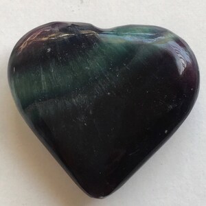 Fluorite Hearts, Healing Stone, Protective,Grounding,Stabilizing, Spiritual Stone, Meditation, Tumbled Stone, Chakra Stone