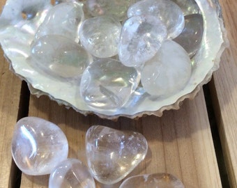 Clear Quartz Medium Tumbled Stone,Spiritual Stone, Healing Stone, Healing Crystal, Chakra Stone