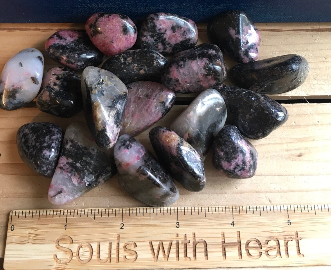 Rhodonite Healing Stones From Brazil Healing Crystalchakra | Etsy
