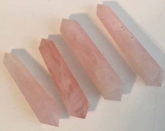 Rose Quartz Crystal Double Terminated Polished Point Vogel, 8 Faced, Master Crystal, Healing Crystals and Stones