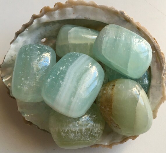 Green Pistachio Calcite Healing Stone Tumbled Stone Healing Etsy Ireland
