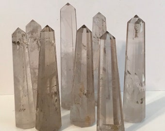 Smoky Quartz Crystal Polished Standing Point,Faced, Healing Crystals and Stones