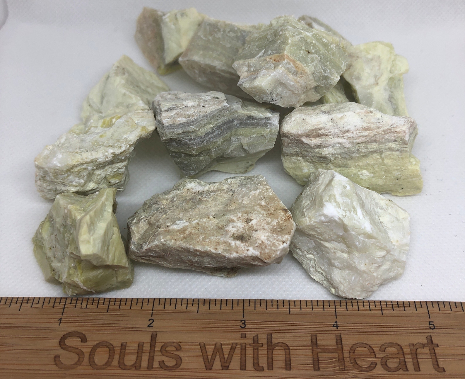Serpentine Raw Natural Stone Yellow Serpentine Natural Stone Etsy