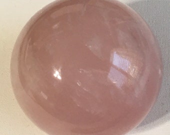 Rose Quartz Sphere, Exceptional Polished Star Rose Quartz Sphere from Madagascar, Healing Stone, Healing Crystal