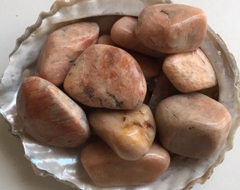 Peach Moonstone Medium tumbled stone, Healing Stone, New Beginning's,Healing Crystal,Chakra Stone, Spiritual Stone