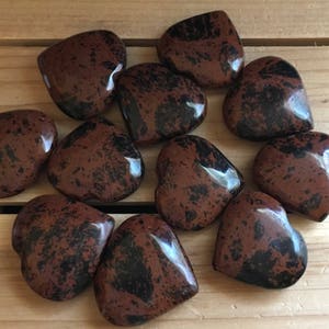 Mahogany Obsidian Gemstone Heart, Spiritual Stone, Healing Stone, Healing Crystal, Chakra image 2