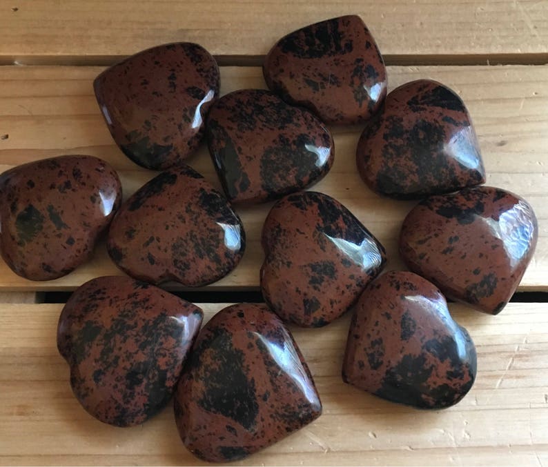 Mahogany Obsidian Gemstone Heart, Spiritual Stone, Healing Stone, Healing Crystal, Chakra image 2