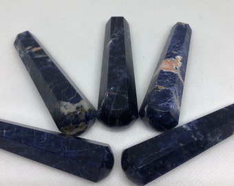 Sodalite Faceted Gemstone Wand, Healing Stone, Healing Crystal