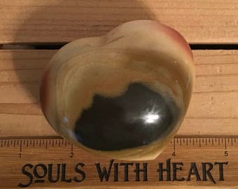 Polychrome Jasper Heart, Healing Stone, Healing Crystal,Chakra Stone, Spiritual Stone