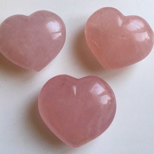 Rose Quartz Large Polished Gemstone Heart,Grade A, 60mm,Healing crystals and stones, Stone of Love Spiritual Stone, Meditation, Chakra Stone
