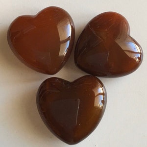 Carnelian Gemstone Puffy Heart, 45mm, Spiritual Stone, Healing Stone, Healing Crystal, Chakra