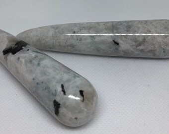Rainbow Moonstone Rounded Gemstone Wand, Stone of New Beginnings, Healing Crystal, Chakra Stone, Spiritual Stone
