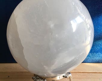 Selenite Sphere 100mm, Healing Stone, Healing Crystal, Chakra Stone, Spiritual Stone