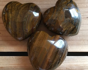 Tiger Iron Puffy Gemstone Heart,45mm Heart,  Healing Stone, Healing Crystal, Chakra Stone, Spiritual Stone