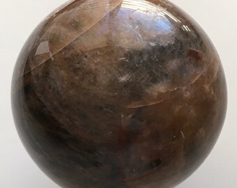 Black Moonstone Gemstone Sphere, 3", 75mm, Stone of New Beginnings", Healing Stone, Healing Crystal, Spiritual Stone, Meditation