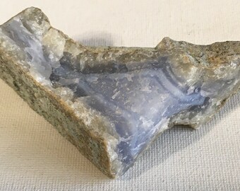 Blue Lace Agate Natural Stone,Exceptional Etched Blue Lace Agate Stone from Malawi,Healing crystals and stones, Calming stone