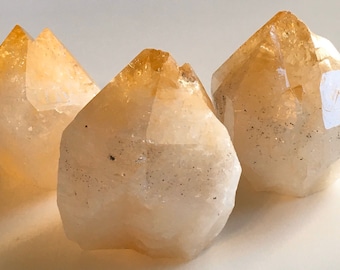 Citrine Point with natural sides, free standing, healing crystals and stones, promotes positive energy