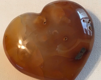 Carnelian Gemstone Puffy Heart, 60mm 150  grams,Healing crystals and stones, excellent stone for restoring vitality,motivation