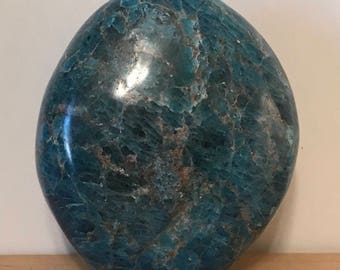 Blue Apatite Polished Standing Stone, Healing Stone, Healing Crystal, Chakra Stones, Spiritual Stone, Gemstone