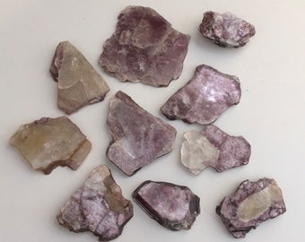 Lepidolite small thin natural slice,Spiritual Stone, Healing Stone, Healing Crystal