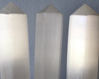 Beautiful Selenite Standing Polished Point, Healing Crystal, Spiritual Stone, Meditation, Selenite Tower, Chakra Stone