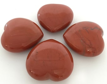 Red Jasper Gemstone Puffy Heart, 45mm, Healing crystals and stones,Chakra Stone, Spiritual Stone