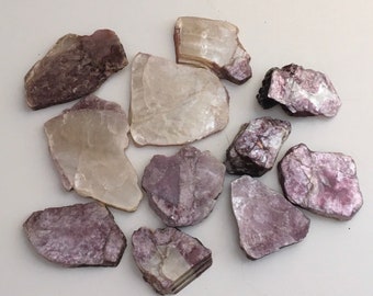 Lepidolite small thin natural slice,Healing Stone, Healing Crystal