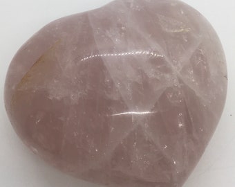 Rose Quartz Large Gemstone Puffy Heart, 4",2 lbs, Stone of Love,Healing Stone, Spiritual Stone, Meditation, Healing Crystal, Chakra Stone