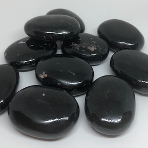 Black Tourmaline Palm Stone, Soap Stone, Healing Stones, Healing Crystal, Chakra Stones, Spiritual Stone, Gemstone