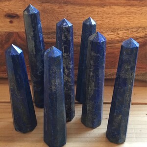 Lapis Lazuli Gemstone Point, 8 facet, Crystal Point, Gemstone Tower, Healing Crystal, Healing Stone, Spiritual Stone, Chakra Stone