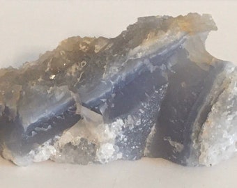 Blue Lace Agate Natural Stone,Exceptional Etched Blue Lace Agate Stone from Malawi,Healing crystals and stones, Calming stone